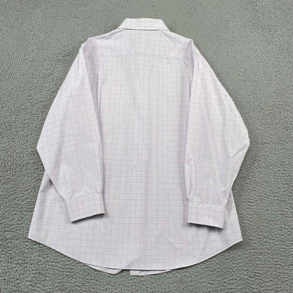 Jos. A. Bank Dress Shirt Mens 17-33 Purple Traveler Travel Tech Tailored Check - Picture 3 of 8